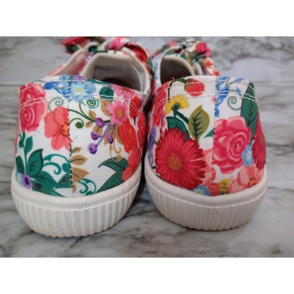 Comfortview The Anzani Slip On Sneaker Floral with Cute Tie Size 8W - Picture 8 of 11